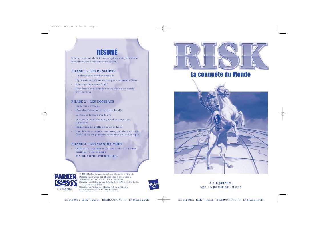 Notice HASBRO RISK ANCIENNE VERSION microordinateur portable Trouver une solution à un